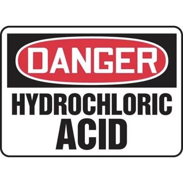 Accuform OSHA DANGER SAFETY SIGN HYDROCHLORI MCHG104XT MCHG104XT - main